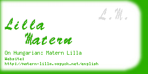 lilla matern business card